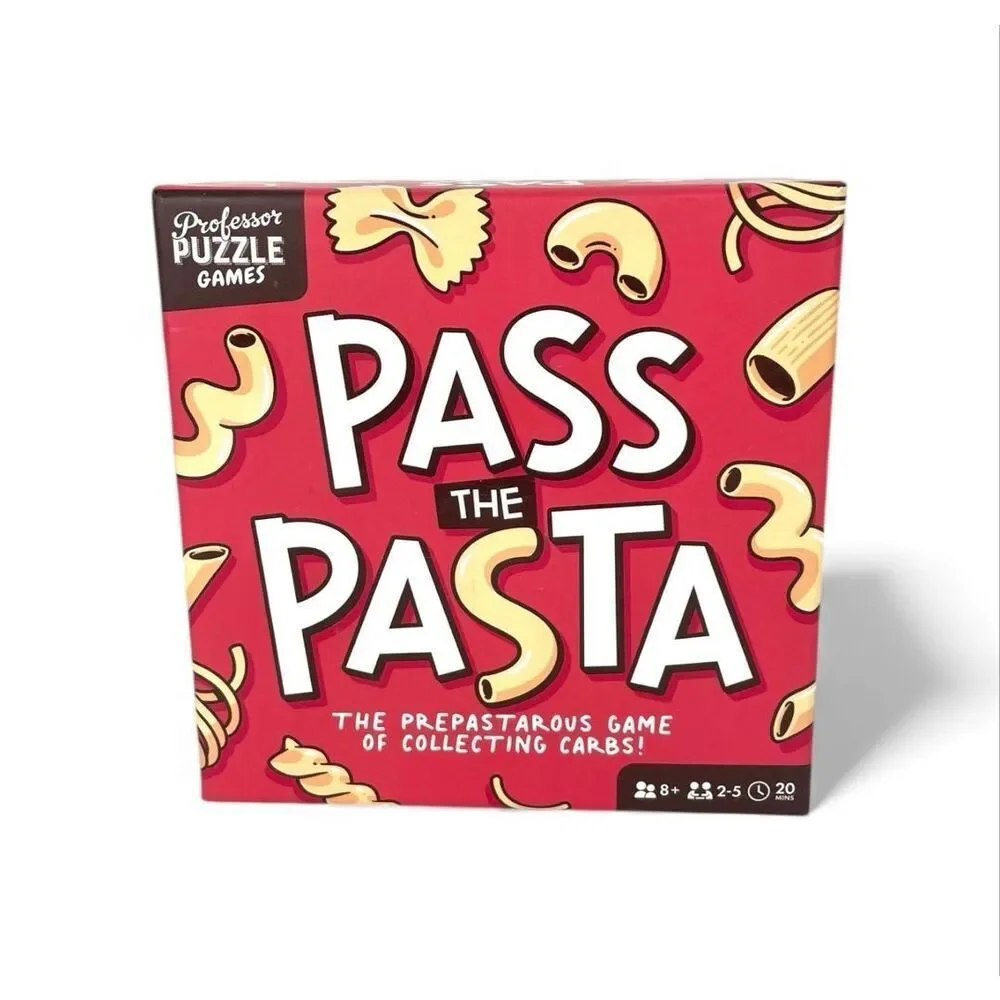 Pass the Pasta Card Game Professor Puzzle Used Complete Family Strategy Game